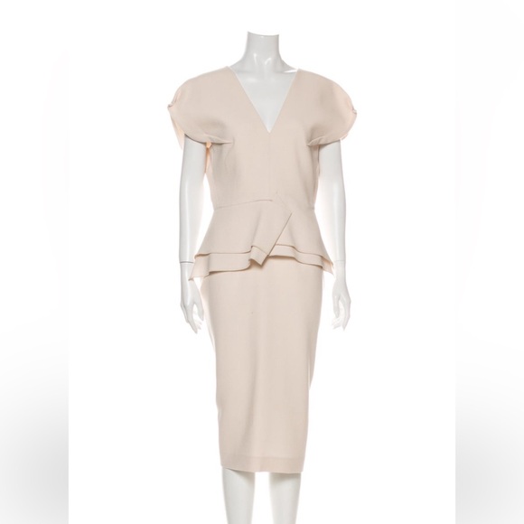 Roland Mouret Pale Blush Midi Dress